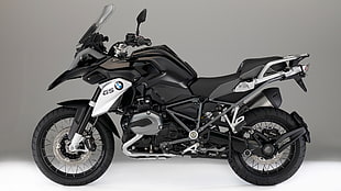 black and gray sports bike, motorcycle, BMW GS 1200, BMW R1200 GS, Triple Black
