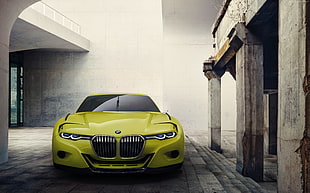 yellow BMW concept car