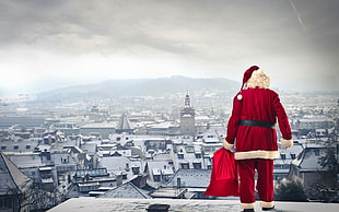 Santa Claus costume, Christmas, New Year HD wallpaper