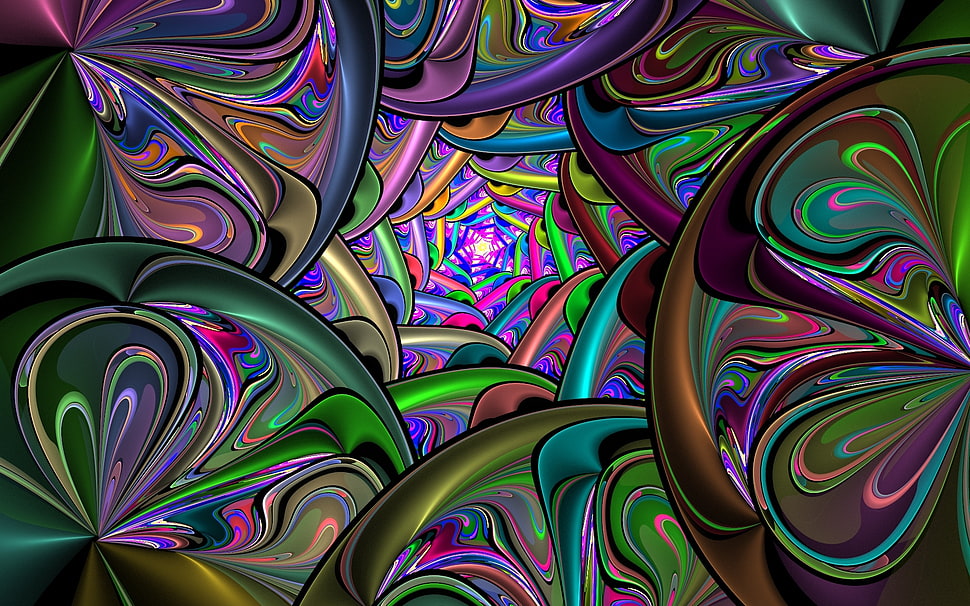 green, purple, and brown wallpaper HD wallpaper