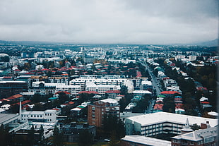 aerial view of buildings