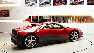 red and gray coupe, Ferrari SP12, supercars, car
