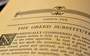 Lesson Ten The Greed Substitute, knowledge, books, literature HD wallpaper