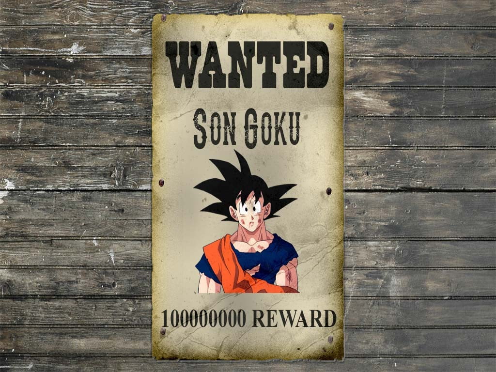 - A3 Instabuy Poster Dragon Ball Wanted Goku SSB 42x30 cm Variant