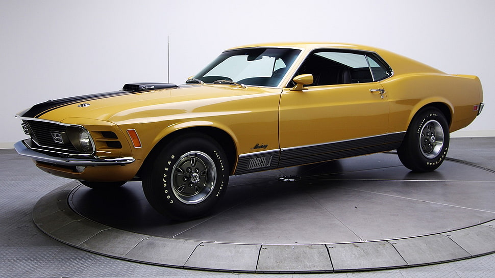 Classic yellow car, car, Ford Mustang, Ford Mustang Mach 1 HD wallpaper ...