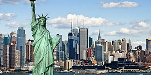 Statue of Liberty, New York, New York City, statue, cityscape, Statue of Liberty