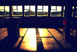 black and white wooden house, building, window, sunlight