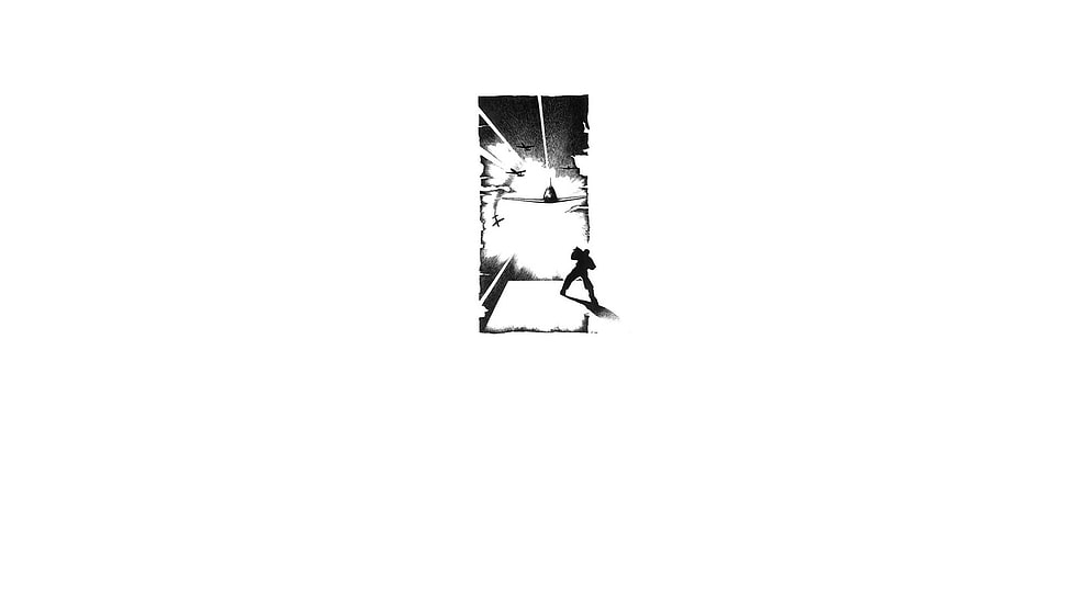 illustration, monochrome HD wallpaper