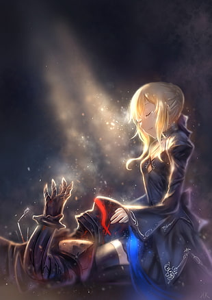 Fate Saber and Berserk illustration, Fate Series, Fate/Stay Night, Fate/Zero, Saber Alter HD wallpaper