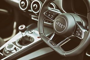 black Audi car interior