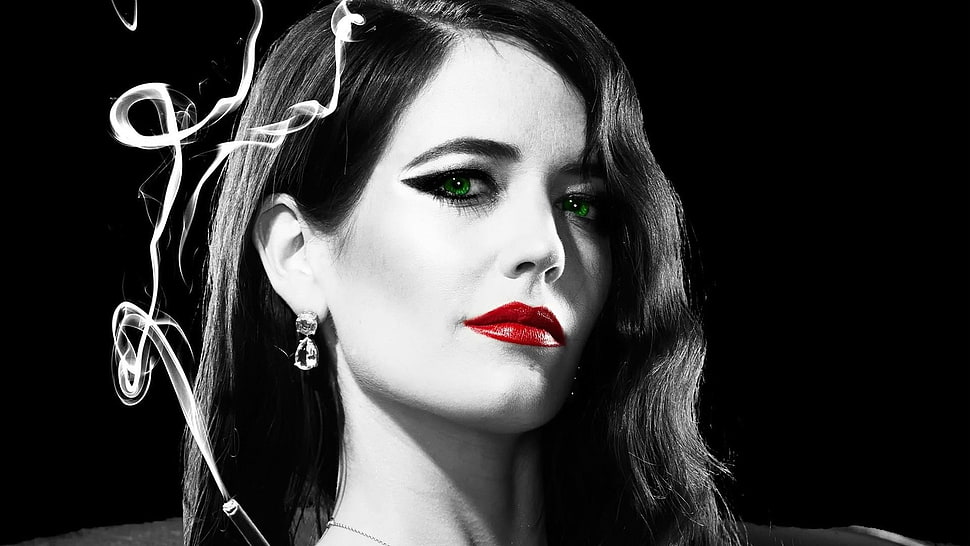 Eva Green, Eva Green, juicy lips HD wallpaper