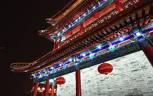 red and blue Ancient Palace