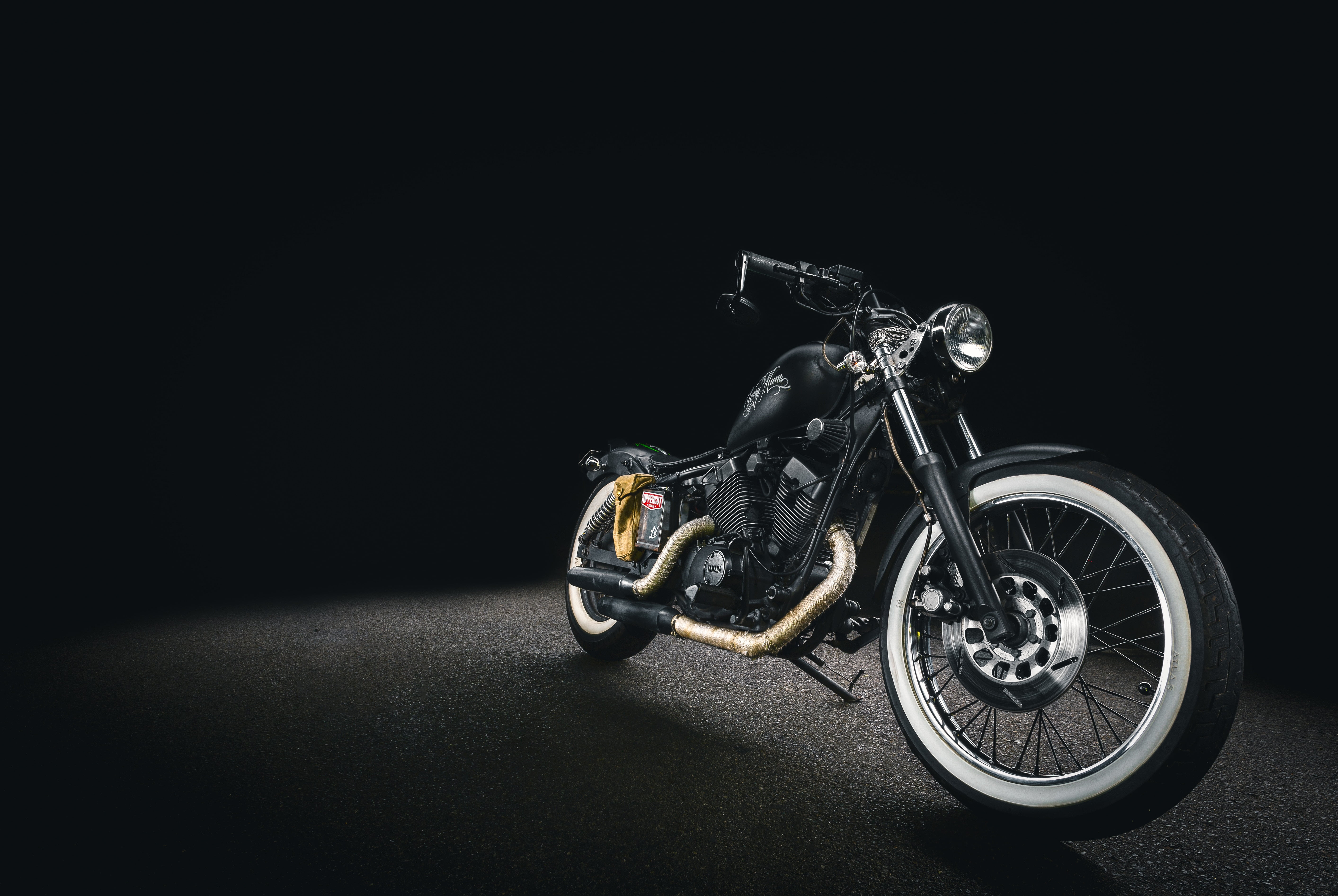 Black cruiser motorcycle, Motorcycle, Bike, Wheel HD wallpaper