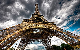 Eiffel Tower, nature, landscape, clouds, Eiffel Tower