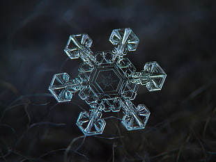 crystal snow flakes HD wallpaper