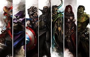 Marvel characters collage