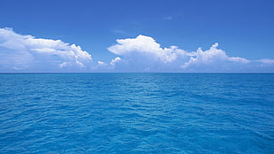 blue ocean water, nature, sea
