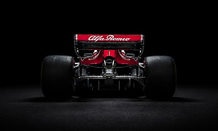 red and black Alfa Romeo race car