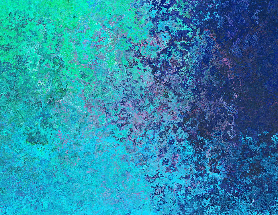 blue, purple, and teal painting HD wallpaper
