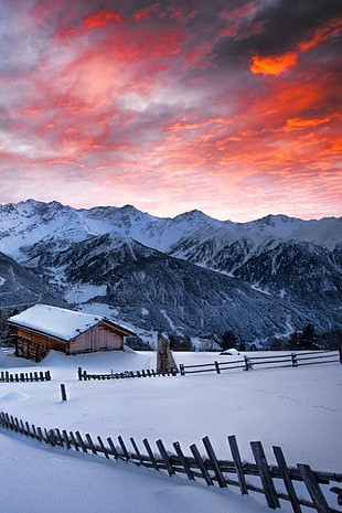 Winter,  Mountains,  Dawn,  Structure