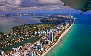 white concrete bulding, city, cityscape, Miami
