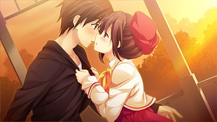 man and woman anime character