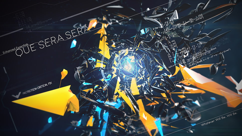 black and yellow plastic toy, 3D Abstract, abstract, text HD wallpaper