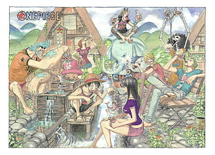 One Piece poster, One Piece, Monkey D. Luffy, Nico Robin, Roronoa Zoro
