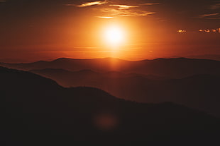 Sunset, Mountains, Shenandoah National Park, Virginia HD wallpaper
