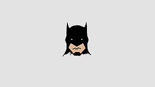 black and white cat illustration, Batman logo, Batman: Arkham Asylum, minimalism, artwork