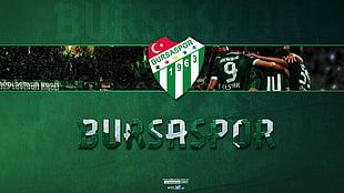 Bursaspor advertisement, Bursaspor, UEFA, Turkey, soccer clubs HD wallpaper