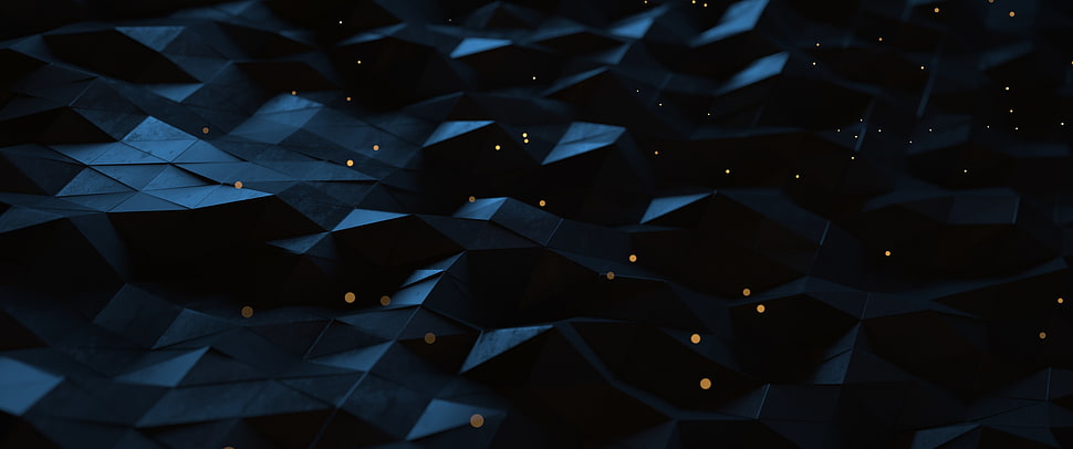 triangles gray and black illustration, abstract, 3D, geometry HD wallpaper