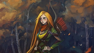 female archer character, Windrunner, Dota 2