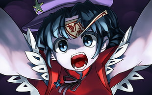 female anime character wearing red cheongsam