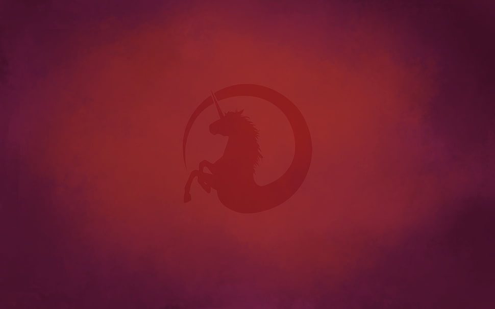 red unicorn logo HD wallpaper