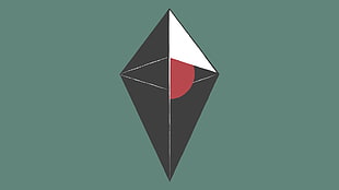 black and red diamond illustration, No Man's Sky, simple background