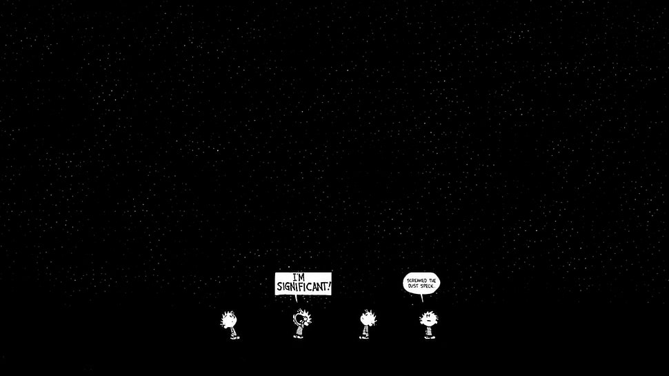 four cartoon characters digital illustration, comics, Calvin and Hobbes HD wallpaper