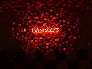 cheekers neon light sign