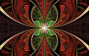 red, white, and green tribal wallpaper