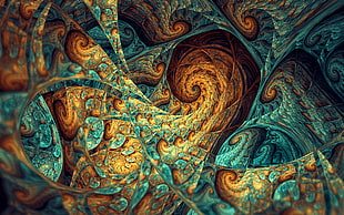 multicolored abstract painting, fractal, abstract HD wallpaper