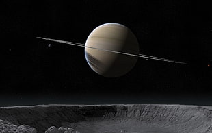 Saturn 3D model, space, Saturn HD wallpaper