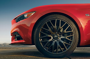 red car, Ford, Ford Mustang, GT, 2015