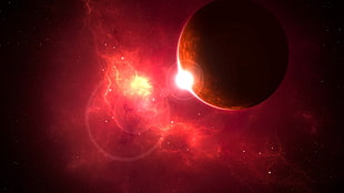 brown planet, space, planet HD wallpaper