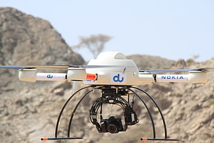 white Nokia camera drone