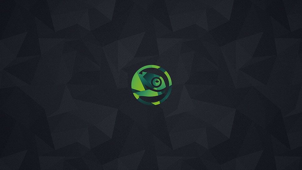round green and black logo, Linux, logo, operating system, openSUSE HD wallpaper