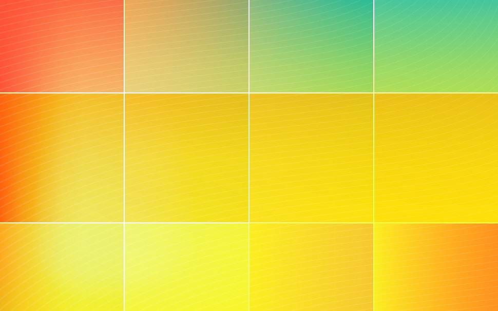 yellow and green tile illustration HD wallpaper