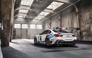 white and black coupe, car, BMW M6 GT3