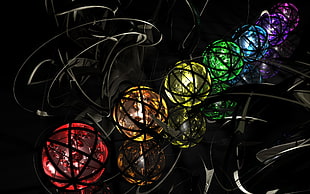 assorted color lantern balls