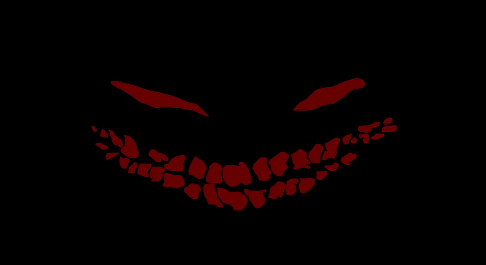 smiling, nightmare, dark, simple background HD wallpaper