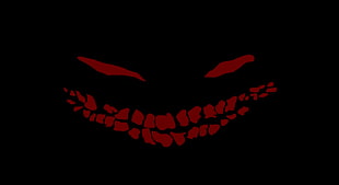 smiling, nightmare, dark, simple background